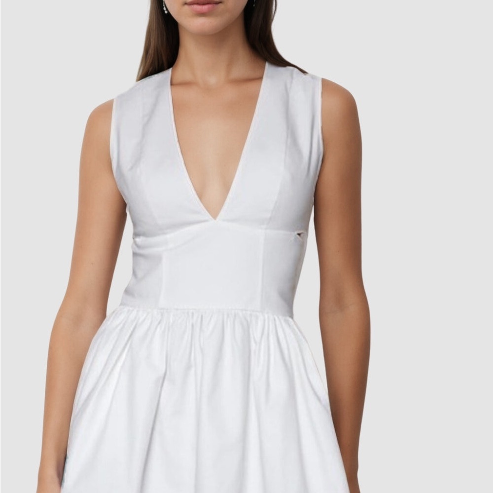 Banana Republic Crisp White Cut Out Mini Dress, Size 2 Excellent Condition - Picture 4 of 6